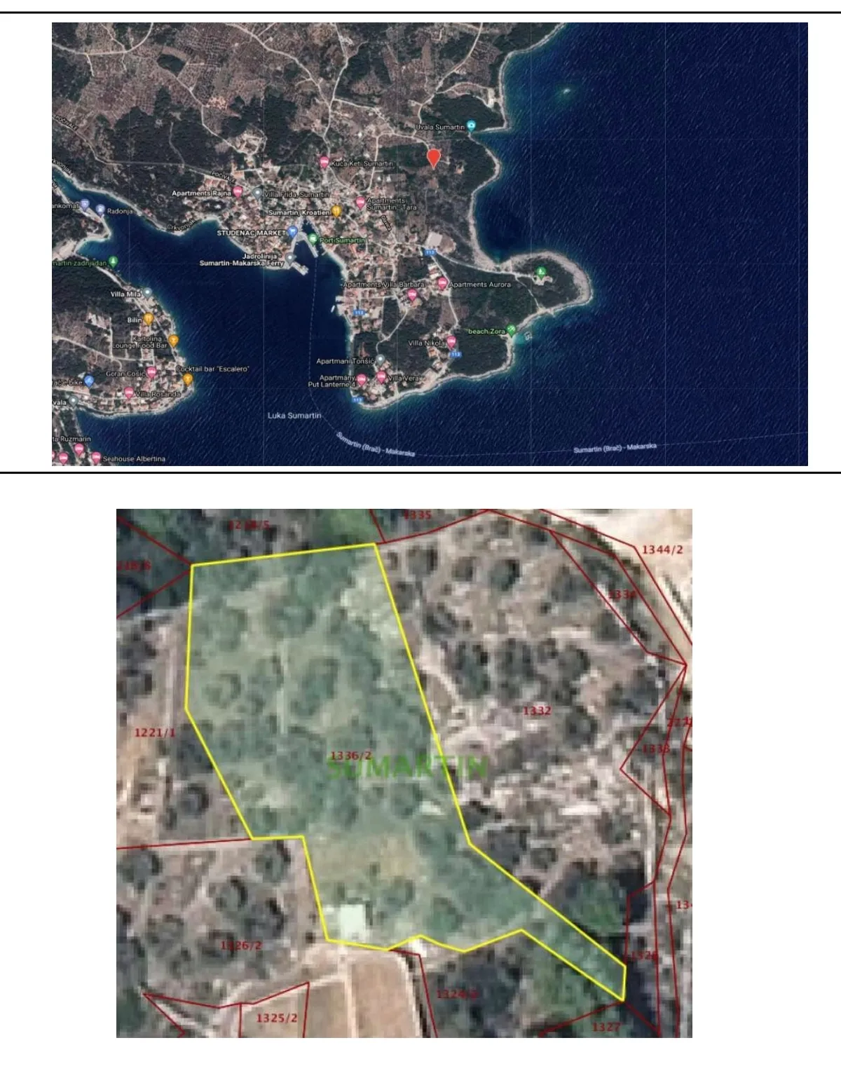 Zemljište, 2246m2, Brač-Sumartin interijer